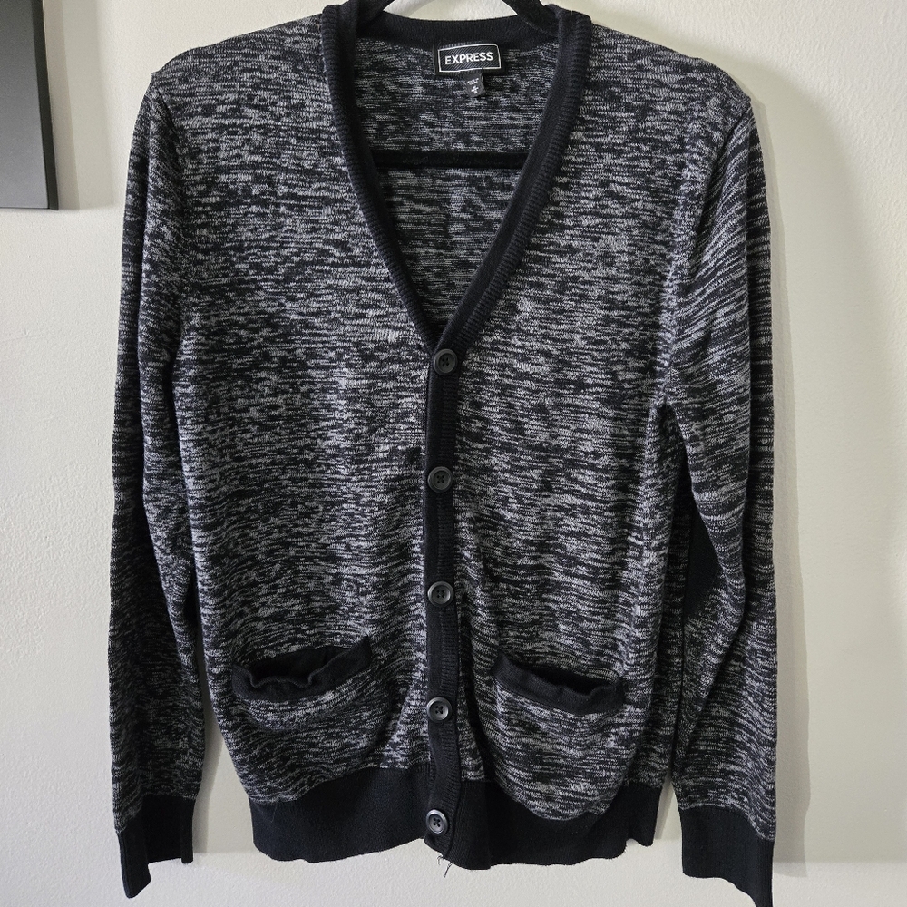 Express men's button front sweater,  M, EUC